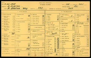 WPA household census for 337 N BENTON WAY, Los Angeles