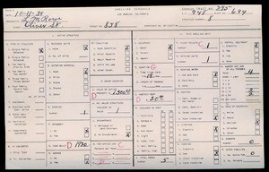 WPA household census for 858 W OLIVER, Los Angeles County