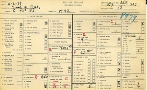 WPA household census for 1462 E 43RD, Los Angeles