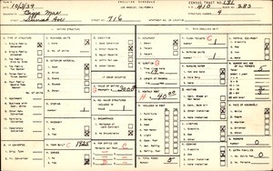 WPA household census for 716 SUNSET AVE, Los Angeles County