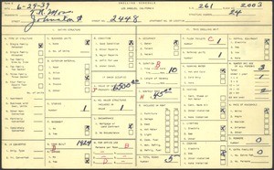WPA household census for 2448 JOHNSTON ST, Los Angeles