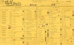 WPA household census for 3724 W SUNSET BLVD, Los Angeles