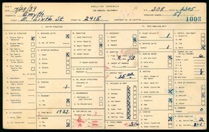 WPA household census for 2415 EAST SIXTH STREET, Los Angeles