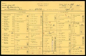 WPA household census for 3953 FLOWER DRIVE, Los Angeles County