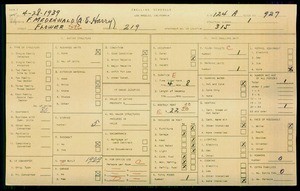 WPA household census for 219 S FLOWER, Los Angeles