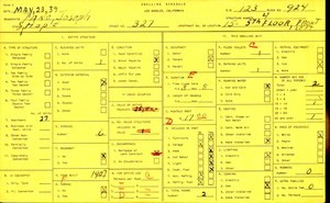 WPA household census for 327 S HOPE, Los Angeles