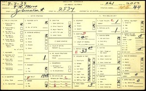 WPA household census for 2534 JOHNSTON ST, Los Angeles