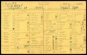 WPA household census for 1369 1/2 MYRTLE STREET, Los Angeles