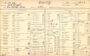 WPA household census for 1140 La Reina Avenue, Los Angeles County