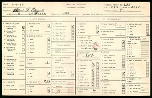 WPA household census for 144 EAST 111TH PLACE, Los Angeles County