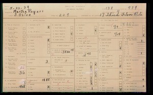WPA household census for 209 S OLIVE STREET, Los Angeles