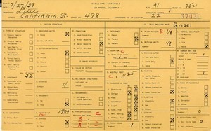 WPA household census for 498 CALIFORNIA, Los Angeles