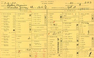 WPA household census for 1816 3/4 SANTA YNEZ STREET, Los Angeles