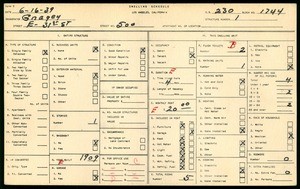 WPA household census for 500 EAST 31ST STREET, Los Angeles