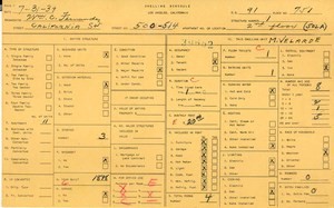 WPA household census for 500 CALIFORNIA, Los Angeles