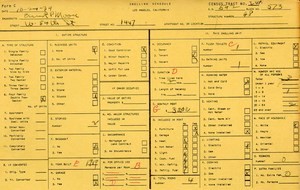 WPA household census for 1447 W 54TH, Los Angeles