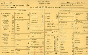 WPA household census for 2721 1/2 WINTER, Los Angeles