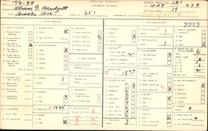 WPA household census for 651 BROOKS AVE, Los Angeles County