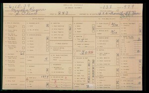 WPA household census for 243 S OLIVE STREET, Los Angeles