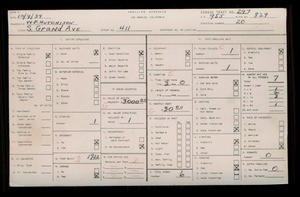 WPA household census for 411 S GRAND AVENUE, Los Angeles County