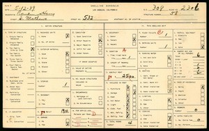 WPA household census for 532 SO MATHEWS, Los Angeles