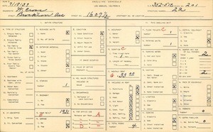 WPA household census for 1607 1/2 BROCKTON AVE, Los Angeles