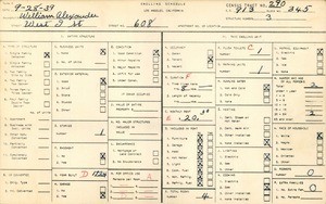WPA household census for 608 WEST I STREET, Los Angeles County