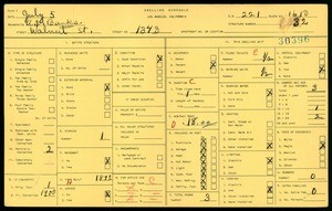 WPA household census for 1343 WALNUT ST, Los Angeles