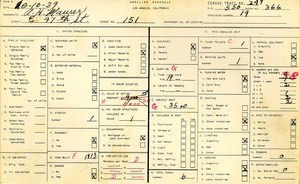 WPA household census for 151 E 47TH, Los Angeles
