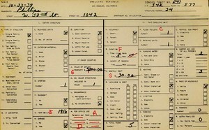 WPA household census for 1042 W 52ND, Los Angeles