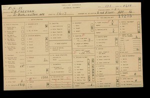 WPA household census for 1617 S BURLINGTON, Los Angeles