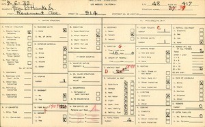 WPA household census for 914 ROSEMONT AVE, Los Angeles