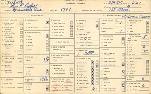 WPA household census for 1701 GRANVILLE AVE, Los Angeles