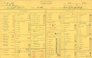 WPA household census for 2126 SUNSET BLVD, Los Angeles