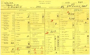 WPA household census for 306 S FLOWER, Los Angeles