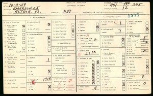 WPA household census for 437 ALTAIR PLACE, Los Angeles County