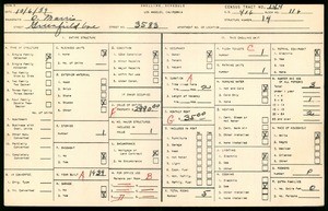WPA household census for 3583 GREEN FIELD LANE, Los Angeles County
