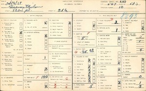 WPA household census for 356 52ND PLACE, Los Angeles County