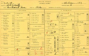 WPA household census for 1536 AMHERST AVE, Los Angeles