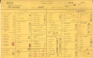 WPA household census for 525 CALIFORNIA, Los Angeles