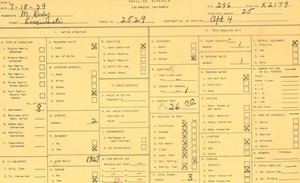 WPA household census for 2529 CINCINNATI, Los Angeles