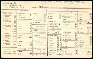 WPA household census for 3963 FLOWER DRIVE, Los Angeles County