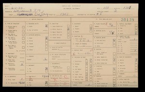 WPA household census for 1307 DELONG, Los Angeles