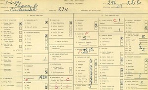 WPA household census for 2711 CINCINNATI, Los Angeles