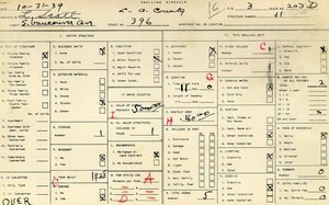 WPA household census for 396 S VANCOUVER