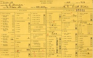 WPA household census for 109 N OLIVE, Los Angeles