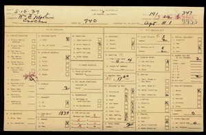 WPA household census for 740 CROCKER, Los Angeles