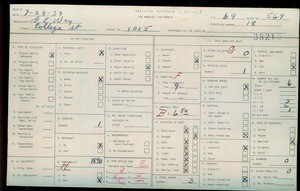 WPA household census for 1015 COLLEGE ST, Los Angeles