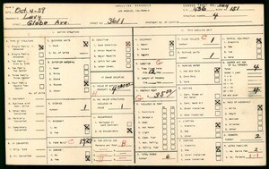 WPA household census for 3611 GLOBE AVE, Los Angeles County
