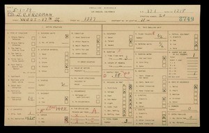WPA household census for 1337 W 17TH, Los Angeles